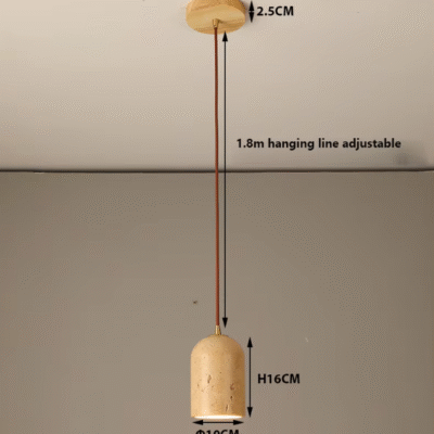 Vintage Natural Stone Art Pendant Lamp LED Hanging Chandelier Bedroom Bedside Retro Decoration Home Lighting Fixtures