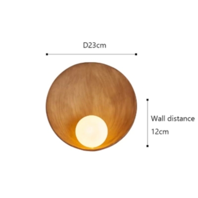 Chinese Style White Brown Shell Wall Lamp Japanese Creative LED Lighting Homestay Bedroom Corridor Resin Wall-mounted Sconces