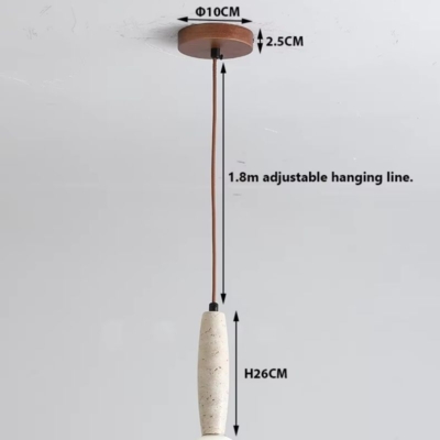 Retro Natural Stone Art Pendant Light Vintage White Glass Lampshade LED Chandelier Bedroom Bedside Decoration Lighting Fixtures