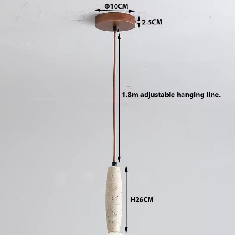 Retro Natural Stone Art Pendant Light Vintage White Glass Lampshade LED Chandelier Bedroom Bedside Decoration Lighting Fixtures