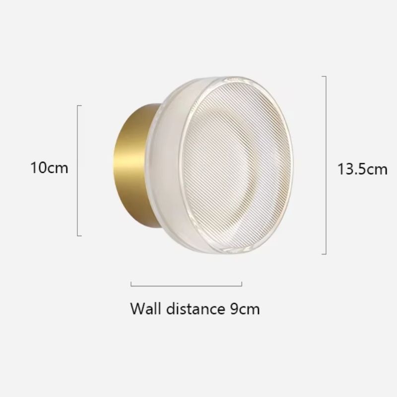 Spanish Designer Creative Glass LED Wall Lamp Simple Luxury Lighting Porch Aisle Background Bedroom Bedside Decorative Sconces