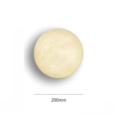 MOON Natural Marble Copper Wall Lamp Living Room Luxury Round Shape Sconce Creative Circular Bedroom Bedside LED Light Fixtures