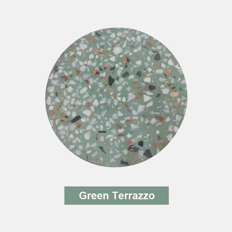 Interior Modern Disc Shaped Terrazzo Nordic Style Indoor Wall Mount Light Living Room Bedroom Ceramic LED Sconce Decoration Lamp