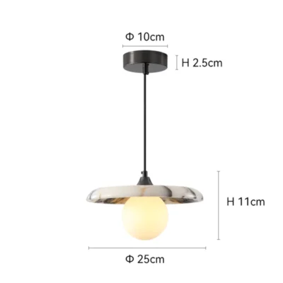 Luxury Black Round Natural Stone Pendant Lamp High-end Bedroom Bedside LED Chandelier Living room Decoration Home Hanging Lights