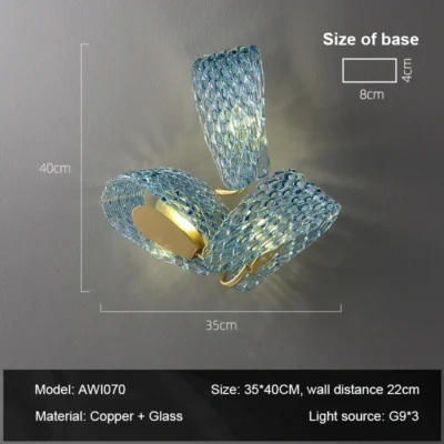 Flower Designer Wall Light Luxury Creative LED Bedroom Bedside Background Sconce Modern Copper Living Room Decorative Lamp