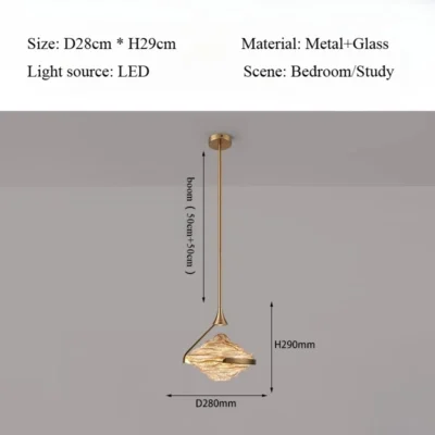 Nordic Luxury Bedroom Bedside Pendant Light Creative Art Personalized Living Room Chandelier Indoor Decoration Design LED Lamp