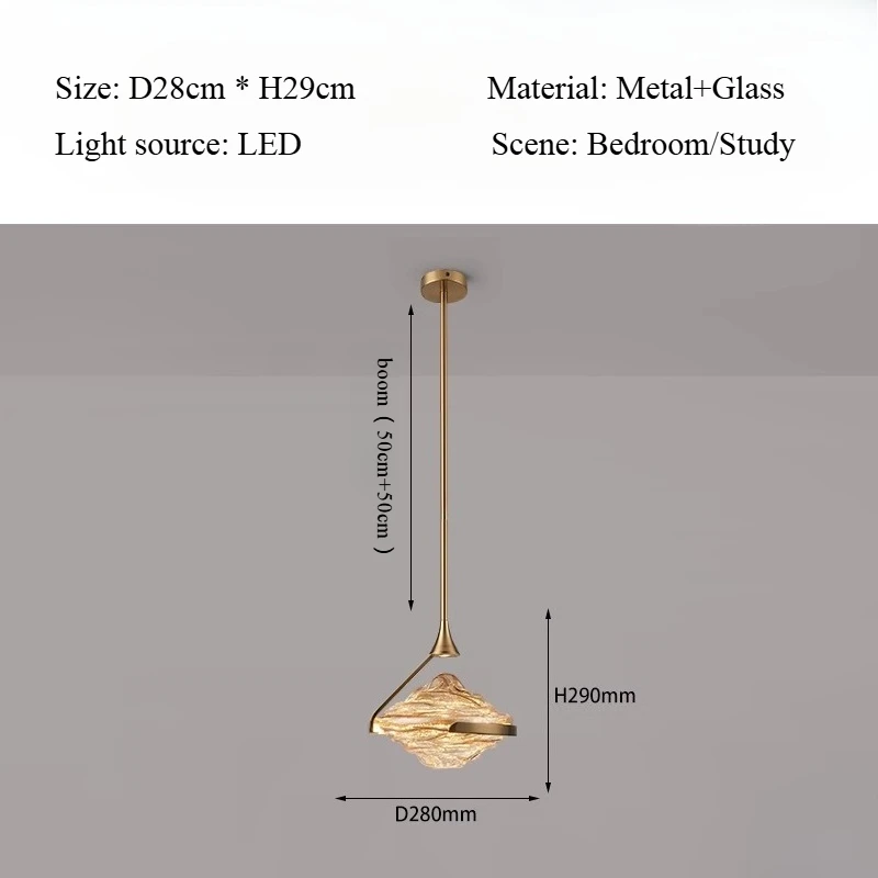 Nordic Luxury Bedroom Bedside Pendant Light Creative Art Personalized Living Room Chandelier Indoor Decoration Design LED Lamp