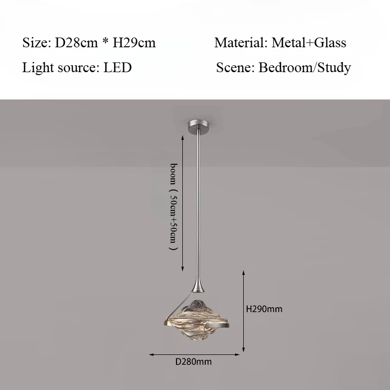Nordic Luxury Bedroom Bedside Pendant Light Creative Art Personalized Living Room Chandelier Indoor Decoration Design LED Lamp