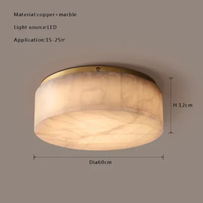 Luxury Modern Natural Marble Ceiling Lamp Led Home Decor Bedroom Ceiling Light Marble Living Room Hallway Light High-end