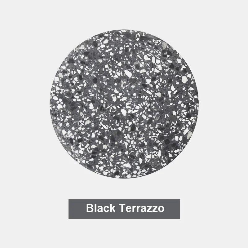 Interior Modern Disc Shaped Terrazzo Nordic Style Indoor Wall Mount Light Living Room Bedroom Ceramic LED Sconce Decoration Lamp