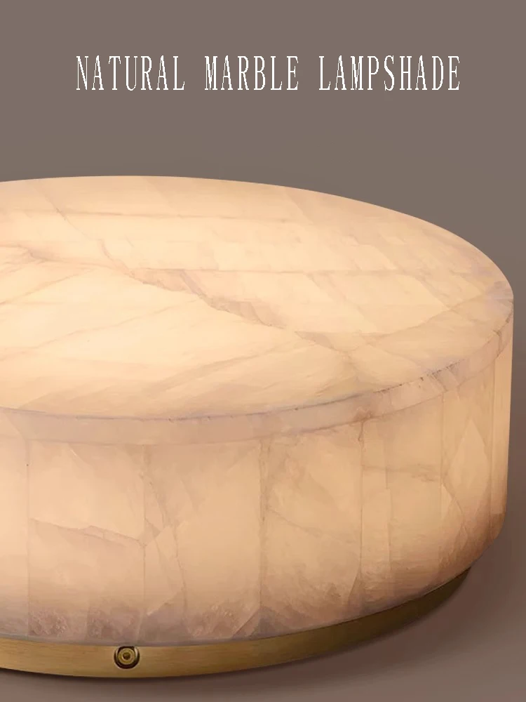 Luxury Modern Natural Marble Ceiling Lamp Led Home Decor Bedroom Ceiling Light Marble Living Room Hallway Light High-end