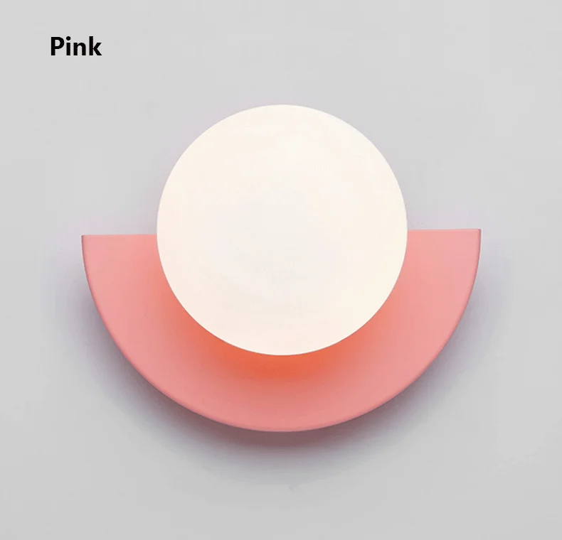 Bedside LED Macaron Kids Room Wall Lamp Minimalist LivingRoom Background Decoration Sconce Colorful Children's Room Lighting