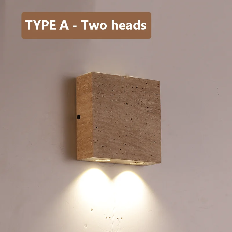 Natural Stone Room Decor Wall Lamp Square Spotlights Wall Lights G9 COB Bedroom Decor Led Sconce Corridor Home Decorations