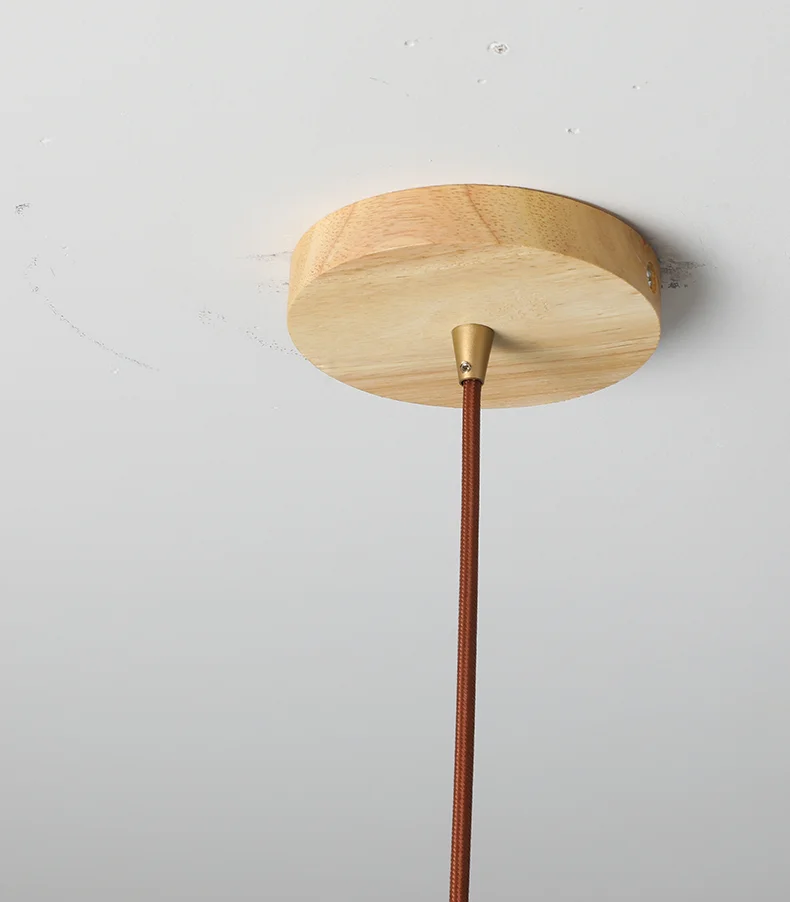 Vintage Natural Stone Art Pendant Lamp LED Hanging Chandelier Bedroom Bedside Retro Decoration Home Lighting Fixtures