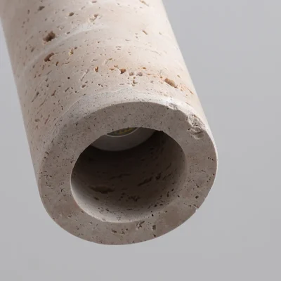 Vintage Natural Stone Art Pendant Lamp LED Hanging Chandelier Bedroom Bedside Retro Decoration Home Lighting Fixtures