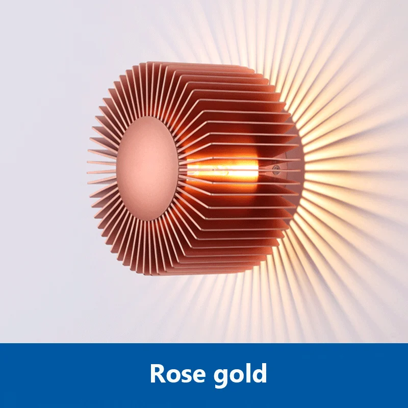 Modern Aluminum Wall Sconce Designer Hotel Living Room Bedroom Bedside Black Rose Gold Scattered Light Atmospher Decoration Lamp