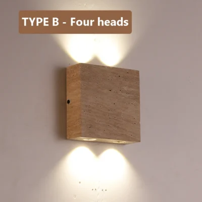 Natural Stone Room Decor Wall Lamp Square Spotlights Wall Lights G9 COB Bedroom Decor Led Sconce Corridor Home Decorations