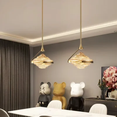 Nordic Luxury Bedroom Bedside Pendant Light Creative Art Personalized Living Room Chandelier Indoor Decoration Design LED Lamp