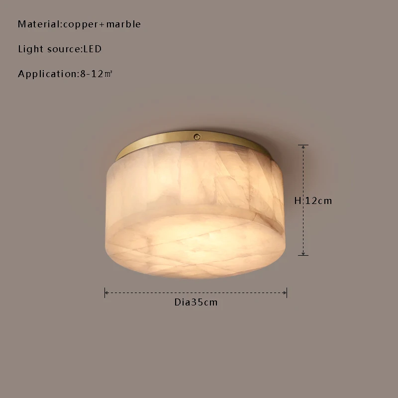 Luxury Modern Natural Marble Ceiling Lamp Led Home Decor Bedroom Ceiling Light Marble Living Room Hallway Light High-end