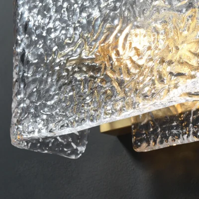 Water Ripple LED Light Luxury Bedroom Bedside Wall Lamp Copper Living Room Decor  Background Hotel Corridor Aisle Sconces