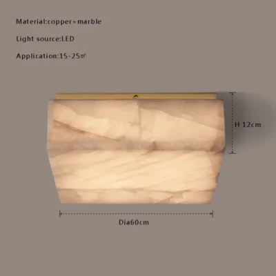Luxury Modern Natural Marble Ceiling Lamp Led Home Decor Bedroom Ceiling Light Marble Living Room Hallway Light High-end