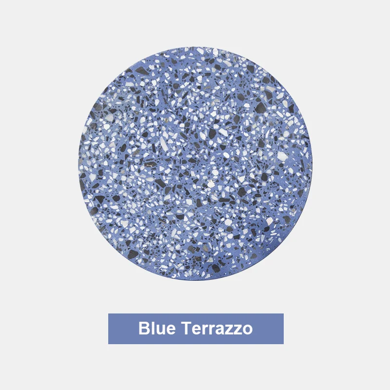 Interior Modern Disc Shaped Terrazzo Nordic Style Indoor Wall Mount Light Living Room Bedroom Ceramic LED Sconce Decoration Lamp