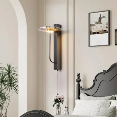 Black Luxury Alabaster Natural Stone Wall Lamp Bedroom High-end Sconce Design Artistic Living Room Marble Decor LED Lights