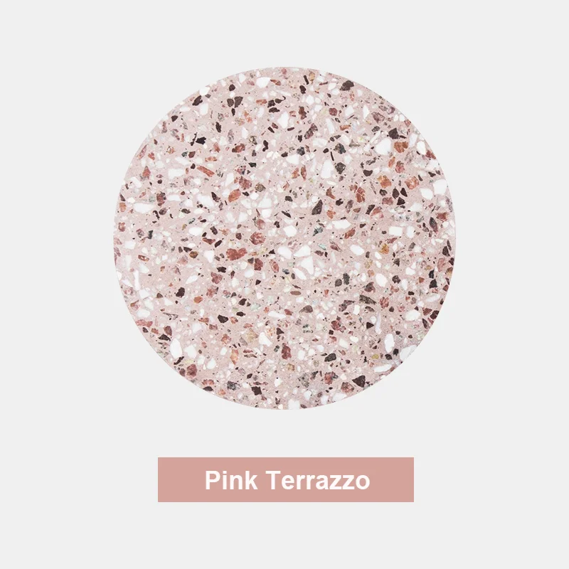 Interior Modern Disc Shaped Terrazzo Nordic Style Indoor Wall Mount Light Living Room Bedroom Ceramic LED Sconce Decoration Lamp