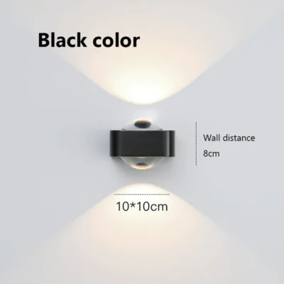 Square Copper Bedroom Wall Lamp Modern High-end Luxury LED Light Living Room Double Head Atmosphere Spotlights Decoration Sconce