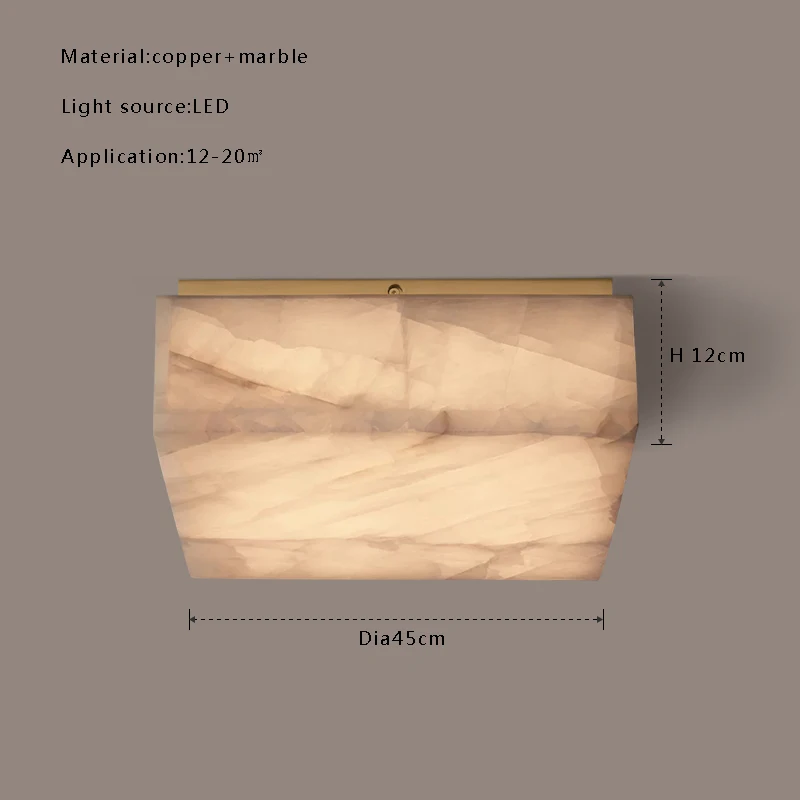 Luxury Modern Natural Marble Ceiling Lamp Led Home Decor Bedroom Ceiling Light Marble Living Room Hallway Light High-end