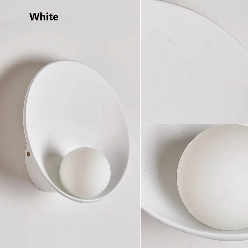 Chinese Style White Brown Shell Wall Lamp Japanese Creative LED Lighting Homestay Bedroom Corridor Resin Wall-mounted Sconces