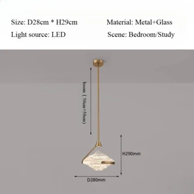 Nordic Luxury Bedroom Bedside Pendant Light Creative Art Personalized Living Room Chandelier Indoor Decoration Design LED Lamp