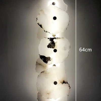 Natural Marble LED Wall Lamp Copper Luxury Novelty Lighting Sconce For Bedroom Living Dining Room Wall Decor Modern Art Design