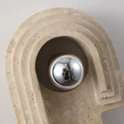 Natural Stone Room Decor Wall Lamp Classical Wall Lights Bedroom Led Sconce Yellow Travertine Home Decorations Lighting Fixtures