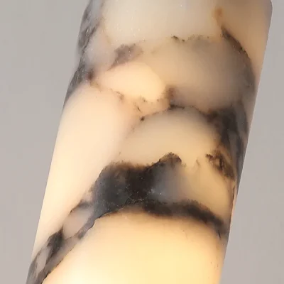 Luxury Black Cylinder Natural Stone Pendant Lamp High-end Bedside LED Chandelier Living room Decoration Home Hanging Lights