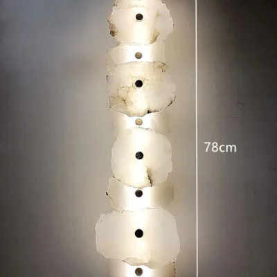 Natural Marble LED Wall Lamp Copper Luxury Novelty Lighting Sconce For Bedroom Living Dining Room Wall Decor Modern Art Design