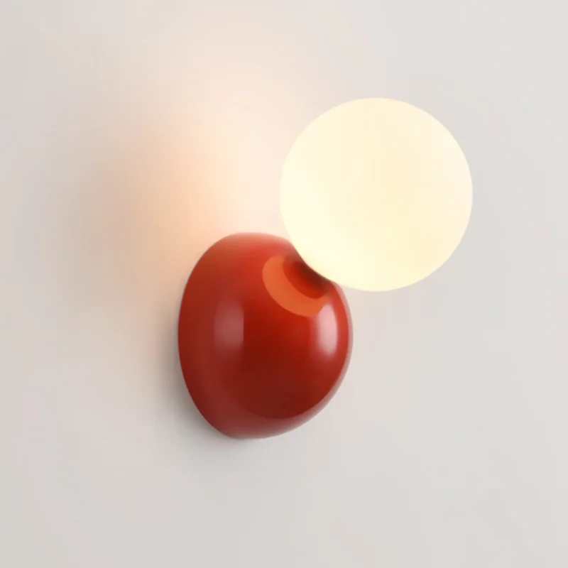 Cute Bedroom Bedside Small Wall Lamp Nordic INS Living Room Children Room Decoration Sconce Staircase Red White Black LED Lights