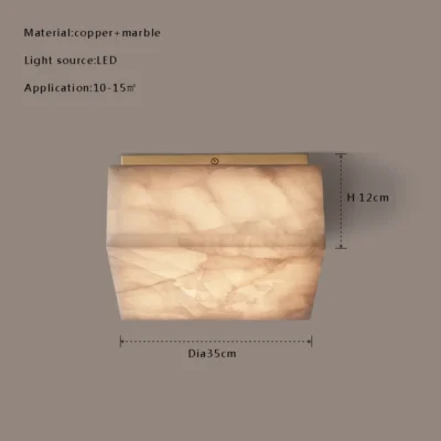 Luxury Modern Natural Marble Ceiling Lamp Led Home Decor Bedroom Ceiling Light Marble Living Room Hallway Light High-end