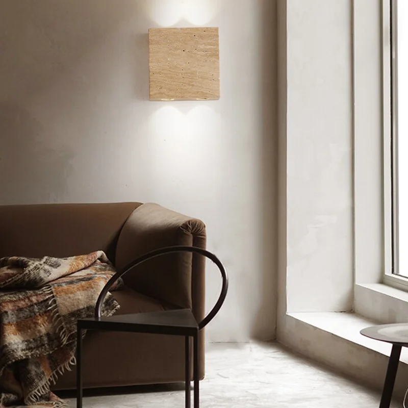 Natural Stone Room Decor Wall Lamp Square Spotlights Wall Lights G9 COB Bedroom Decor Led Sconce Corridor Home Decorations