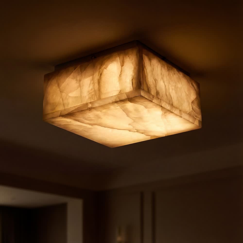 Luxury Modern Natural Marble Ceiling Lamp Led Home Decor Bedroom Ceiling Light Marble Living Room Hallway Light High-end