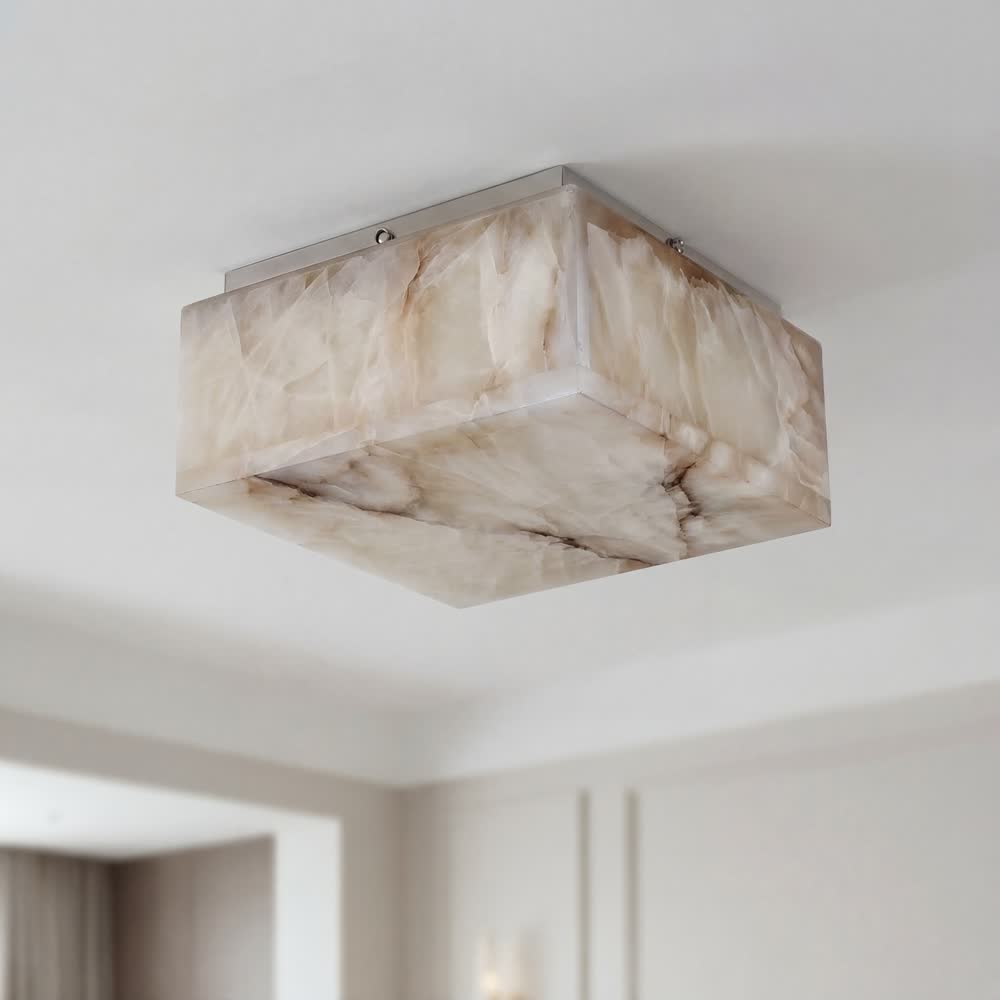 Luxury Modern Natural Marble Ceiling Lamp Led Home Decor Bedroom Ceiling Light Marble Living Room Hallway Light High-end