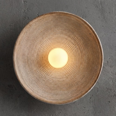 Indoor Retro Japanese Style Wall Circle Lamp Bedroom Bedside Light Sconces LivingRoom Dining Room Aisle Decor Design Lighting