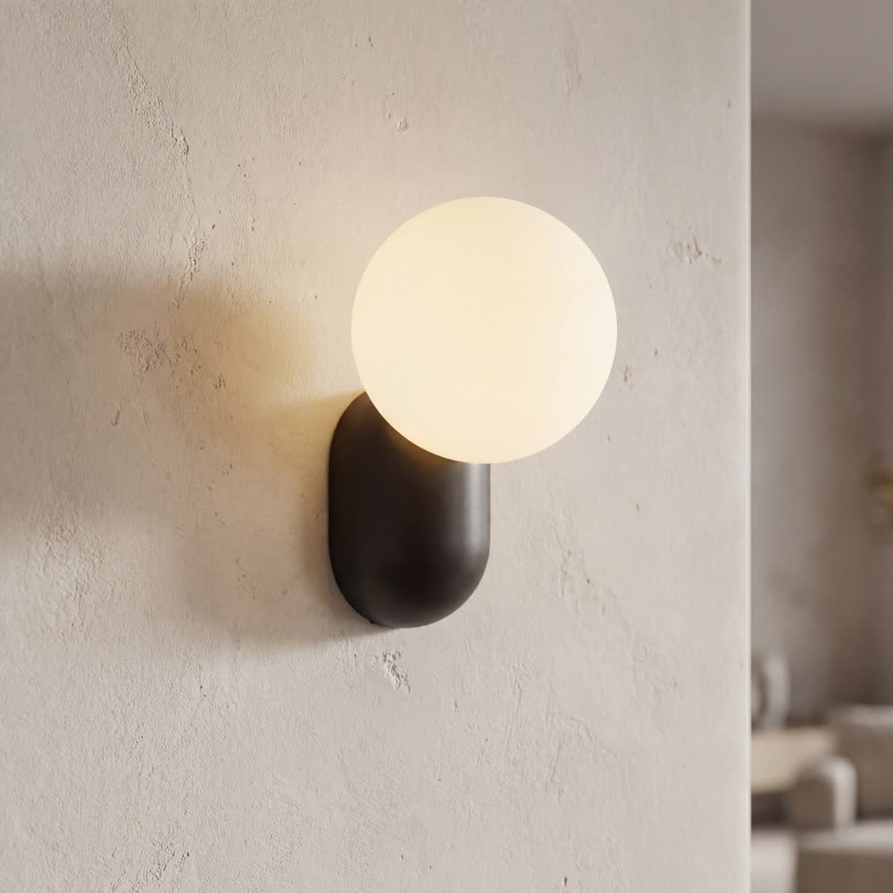 Small Cream Minimalist Bedroom Bedside Wall Lamp Modern Simple Living Room Black White LED Lights Aisle Decorative Wall Sconces
