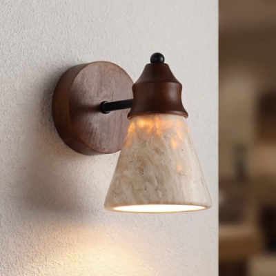 Natural Stone Room Decor Wall Lamp Classical Wall Lights Bedroom Led Sconce Yellow Travertine Home Decorations Lighting Fixtures