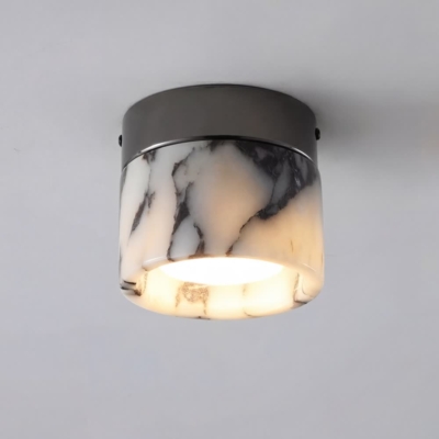 Retro Round Shape Natural Stone Art Decoration Wall Lamp Ceiling Light Decor Led Sconce Cream Nordic Home-appliance Chandeliers