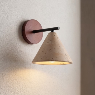 Natural Stone Room Decor Wall Lamp Classical Wall Lights Bedroom Led Sconce Yellow Travertine Home Decorations Lighting Fixtures