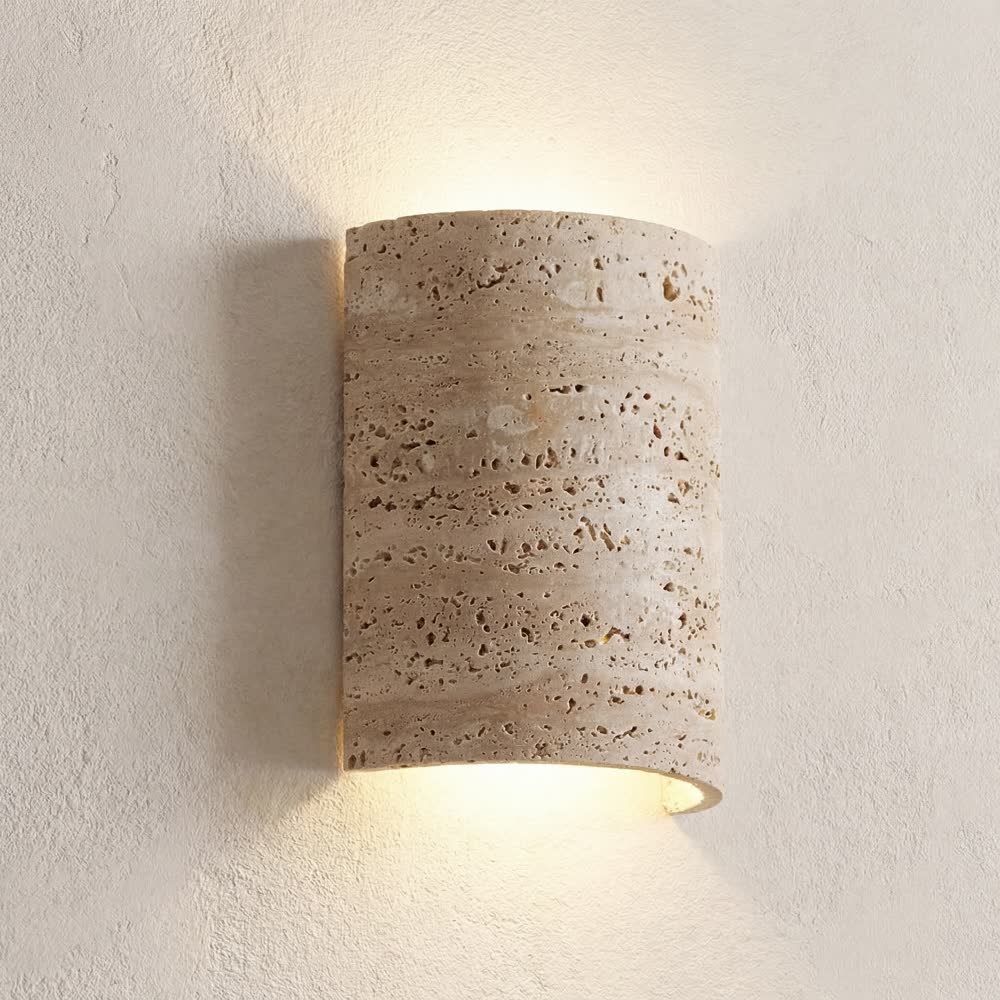 Vintage Natural Stone Art Decoration Wall Lamp Bedroom Decor Sconce Home-appliance Outdoor Courtyard Waterproof LED Wall Lights