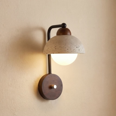 Natural Stone Room Decor Wall Lamp Classical Wall Lights Bedroom Led Sconce Yellow Travertine Home Decorations Lighting Fixtures