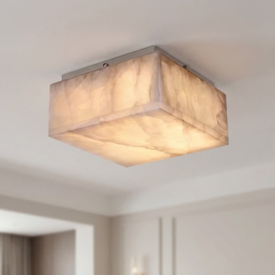 Luxury Modern Natural Marble Ceiling Lamp Led Home Decor Bedroom Ceiling Light Marble Living Room Hallway Light High-end