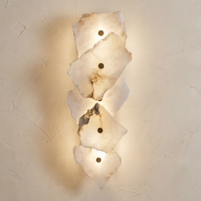 Natural Marble LED Wall Lamp Copper Luxury Novelty Lighting Sconce For Bedroom Living Dining Room Wall Decor Modern Art Design